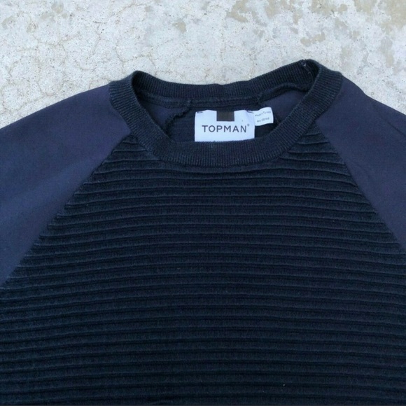 TOPMAN textured crew neck sweater EUC - Picture 2 of 3